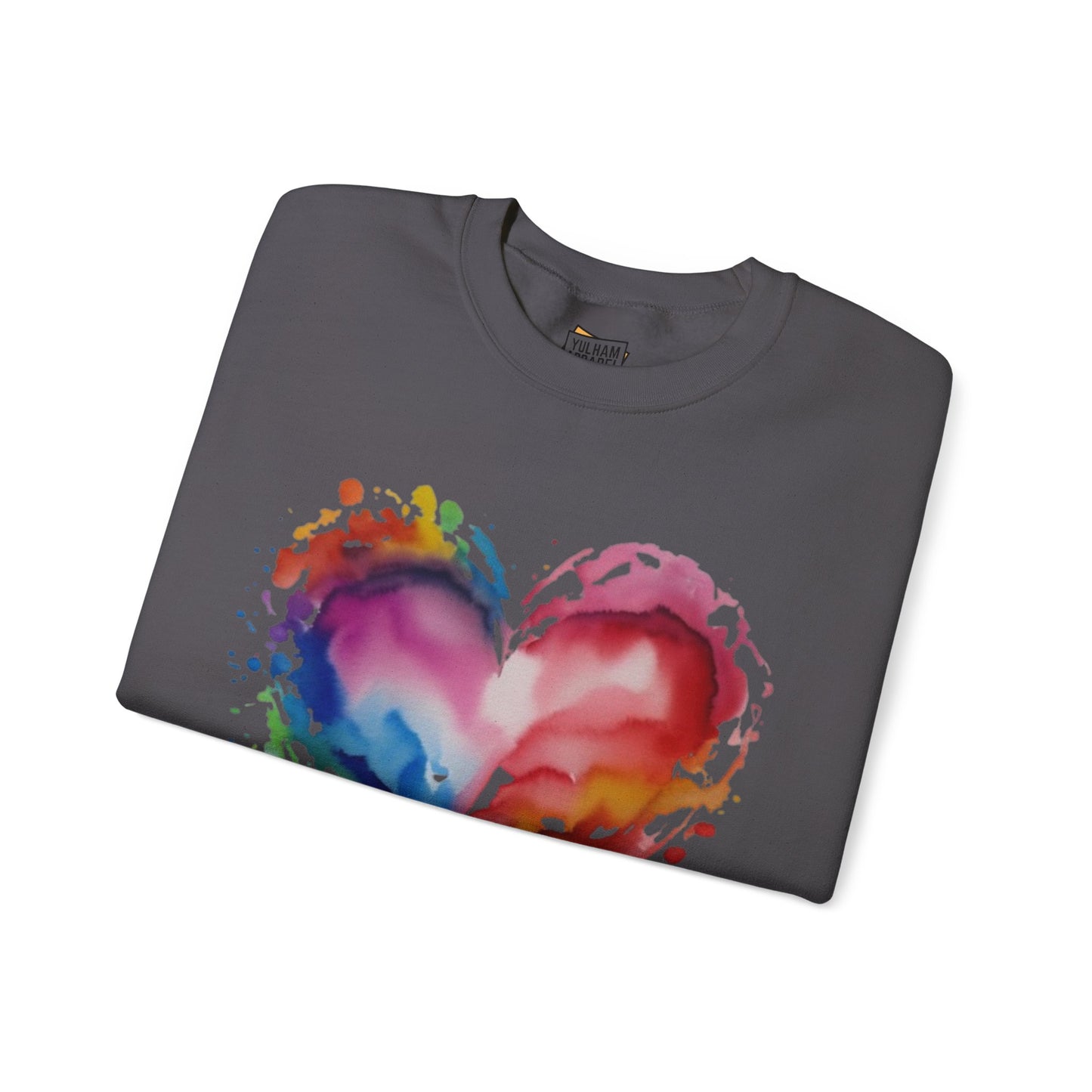 Watercolour Love Heart Duo - Unisex Crewneck Sweatshirt