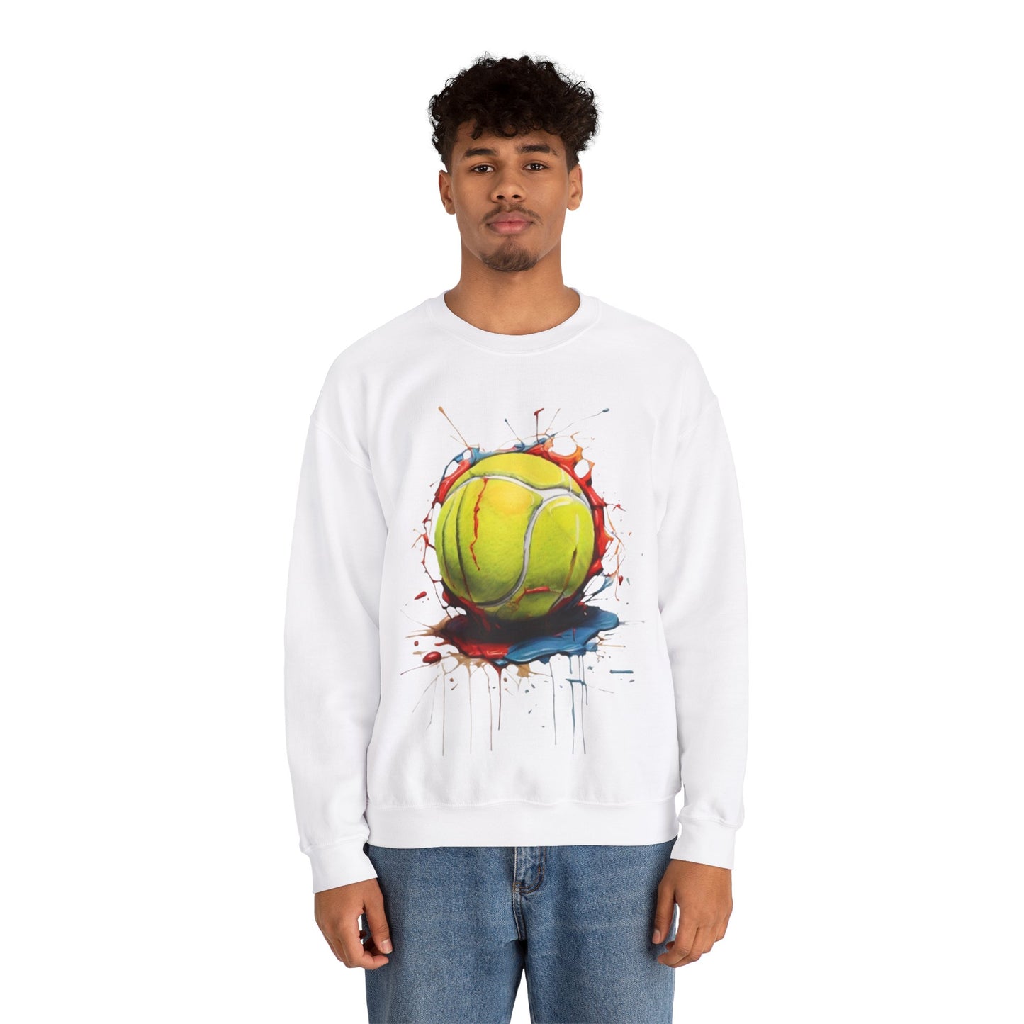 Messy Colourful Tennis Ball - Unisex Crewneck Sweatshirt