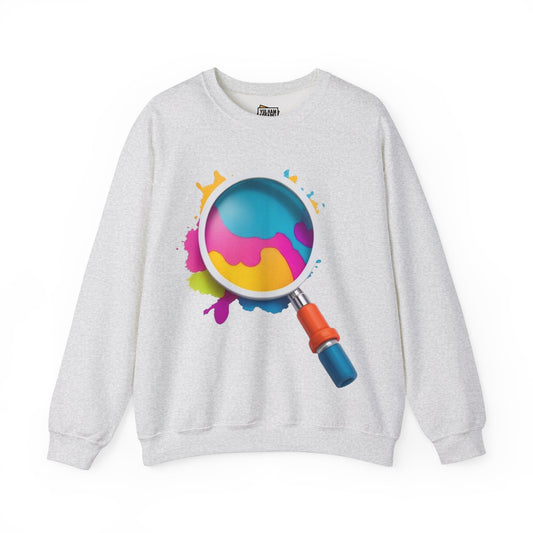 Colourful Magnifying Glass - Unisex Crewneck Sweatshirt