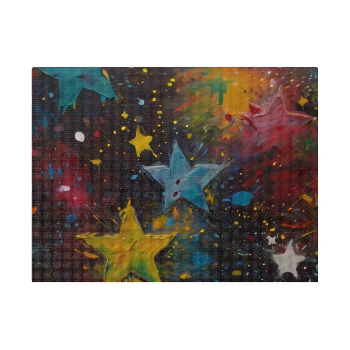 Messy Stars Painting - Matte Canvas, Stretched, 0.75"