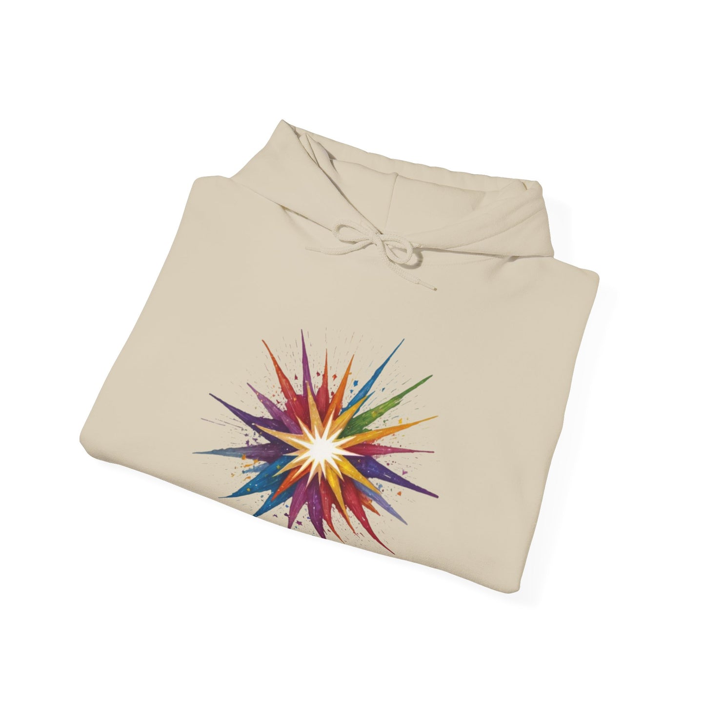 Colourful Exploding Star - Unisex Hooded Sweatshirt