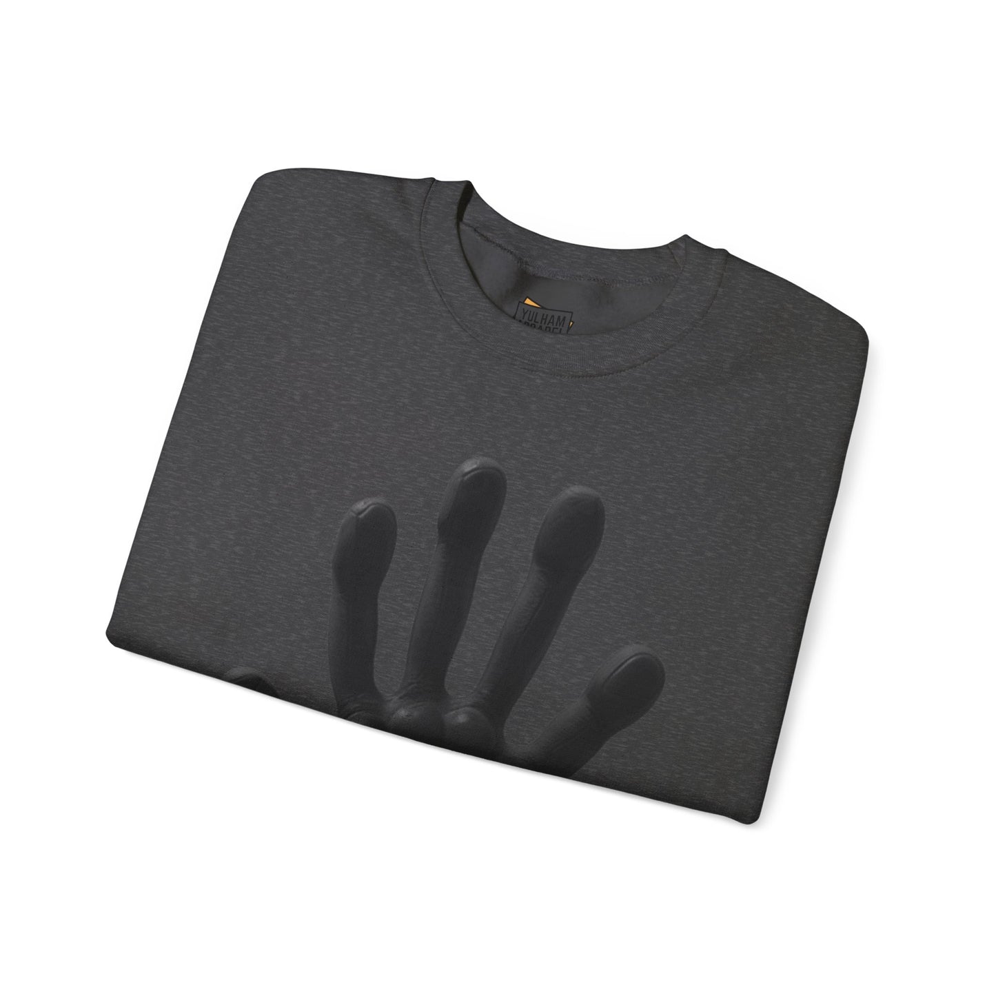 Black Hand Print - Unisex Crewneck Sweatshirt