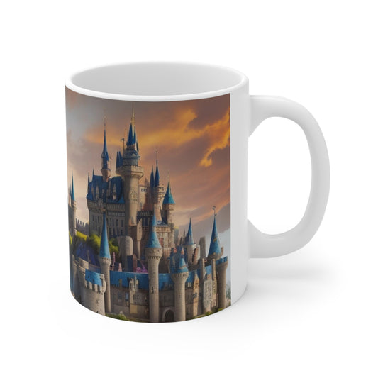 Scenic Castle At Sunrise Mug - Ceramic Coffee Mug 11oz