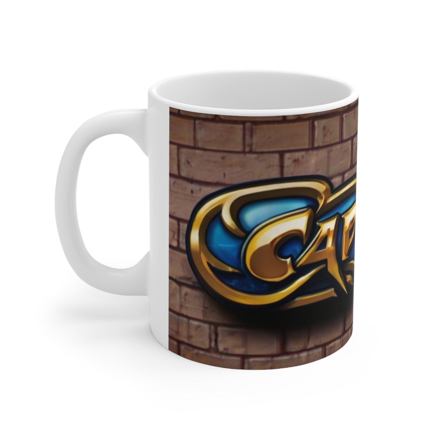 Chrome Capcom Brick Background Art Mug - Ceramic Coffee Mug 11oz