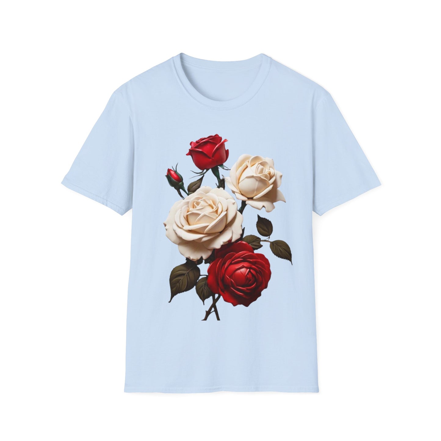 Red and White Roses - Unisex T-Shirt