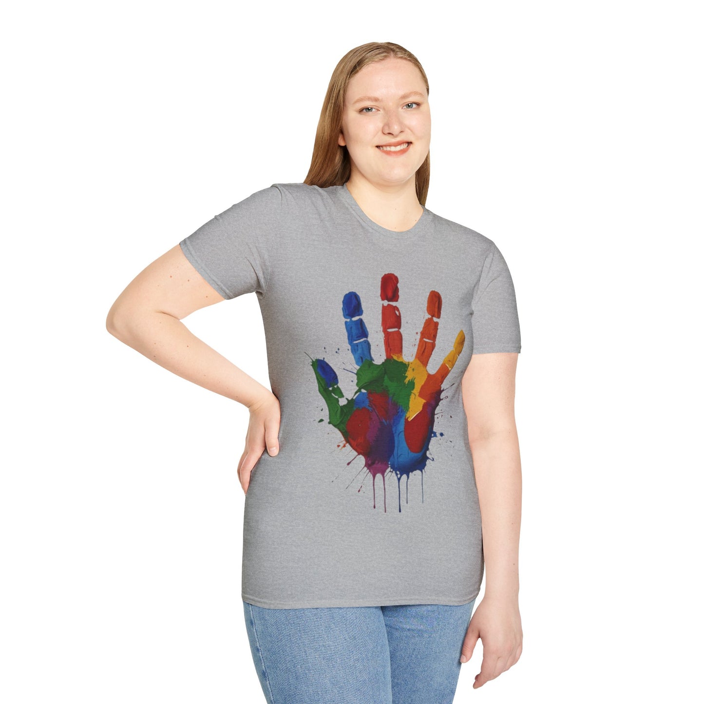 Colourful Messy Fingerprint - Unisex T-Shirt