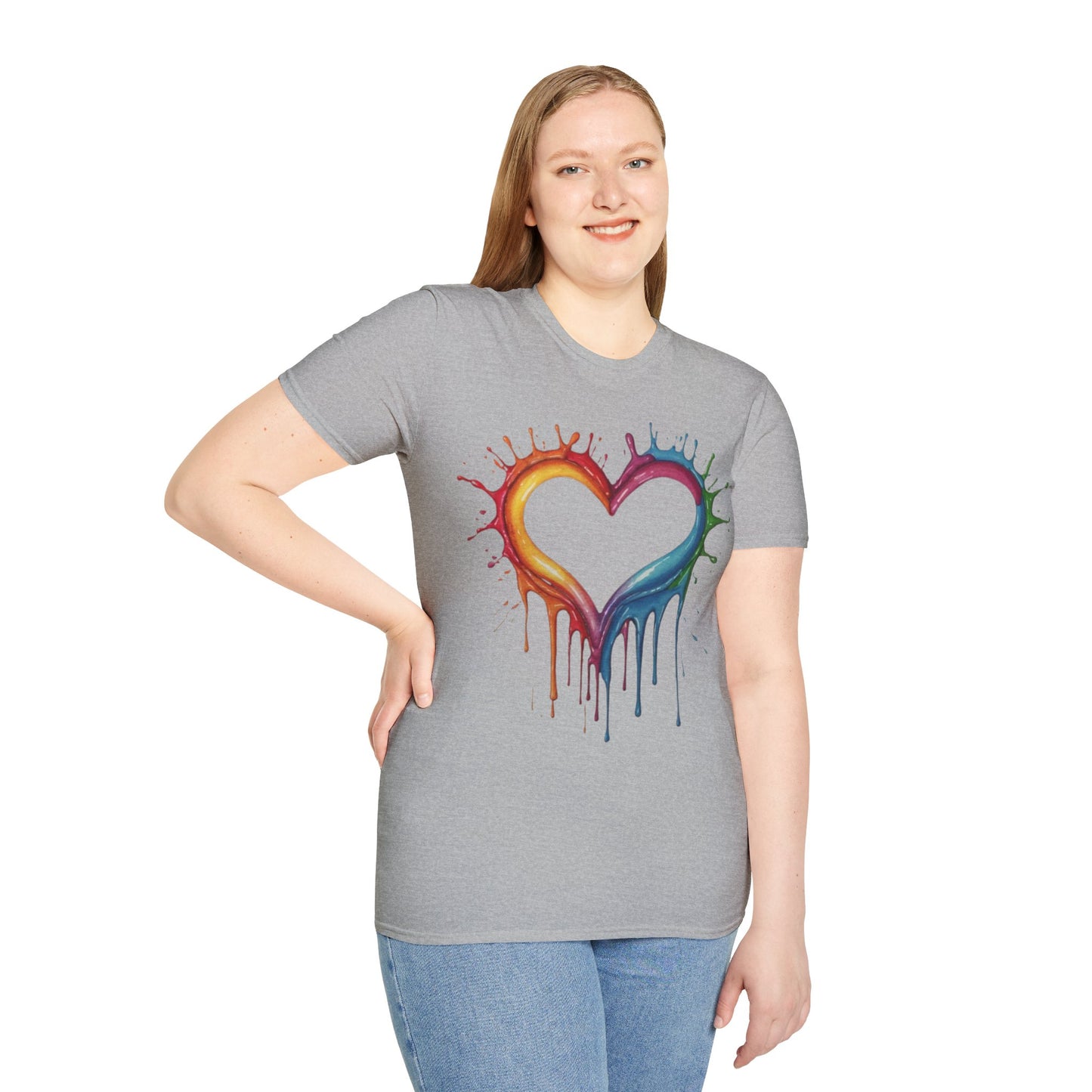 Messy Melting Love Heart - Unisex T-Shirt