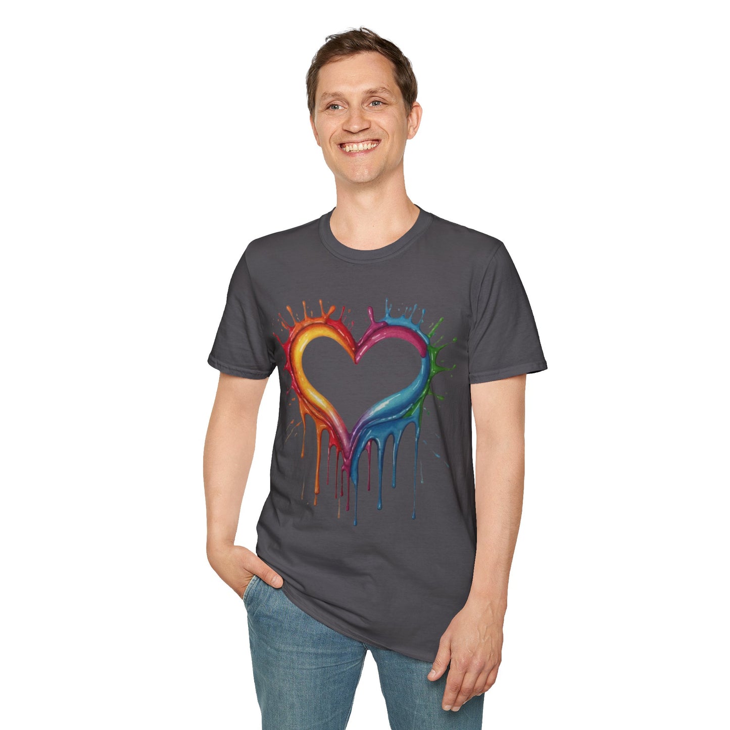 Messy Melting Love Heart - Unisex T-Shirt