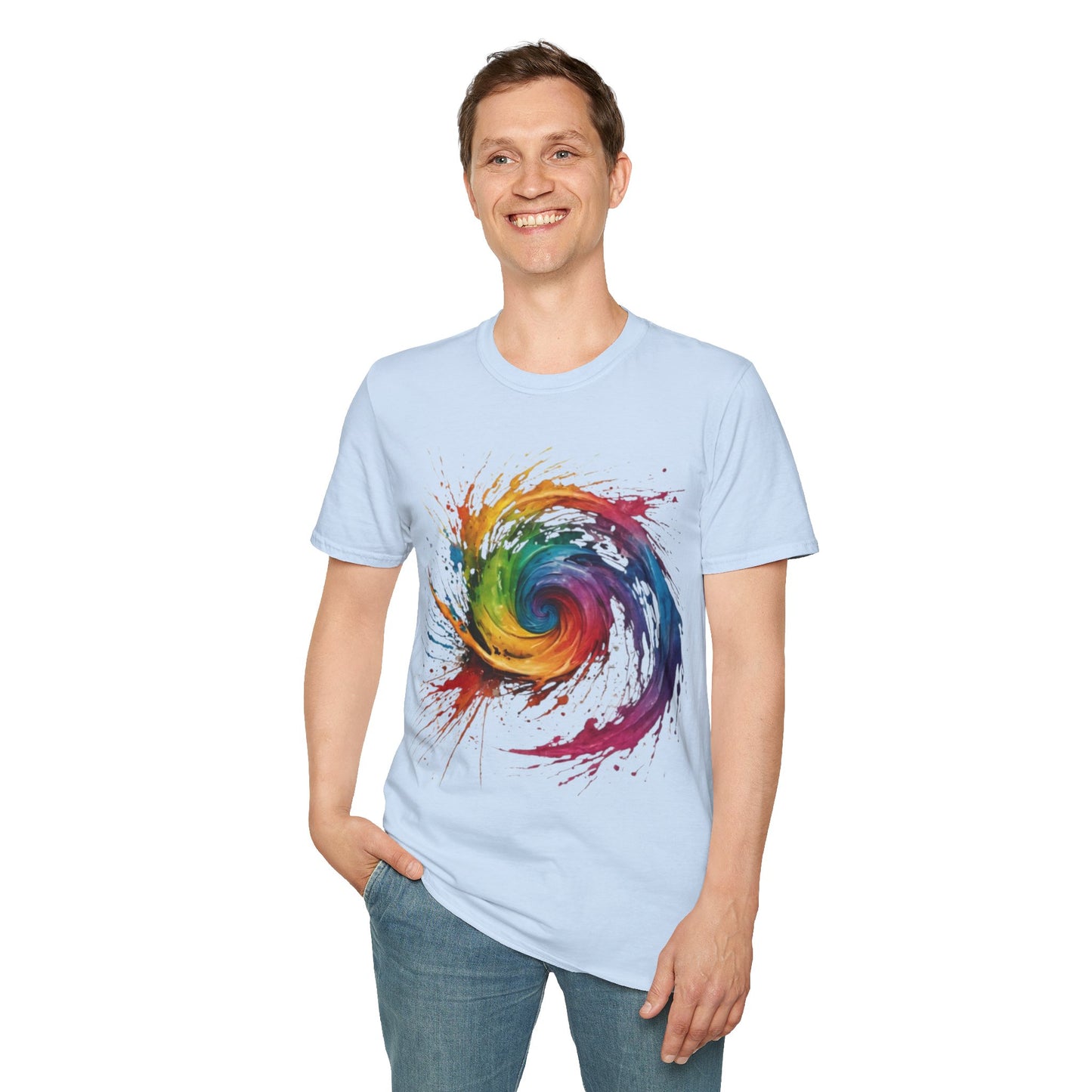 Colourful Messy Swirly Pattern - Unisex T-Shirt