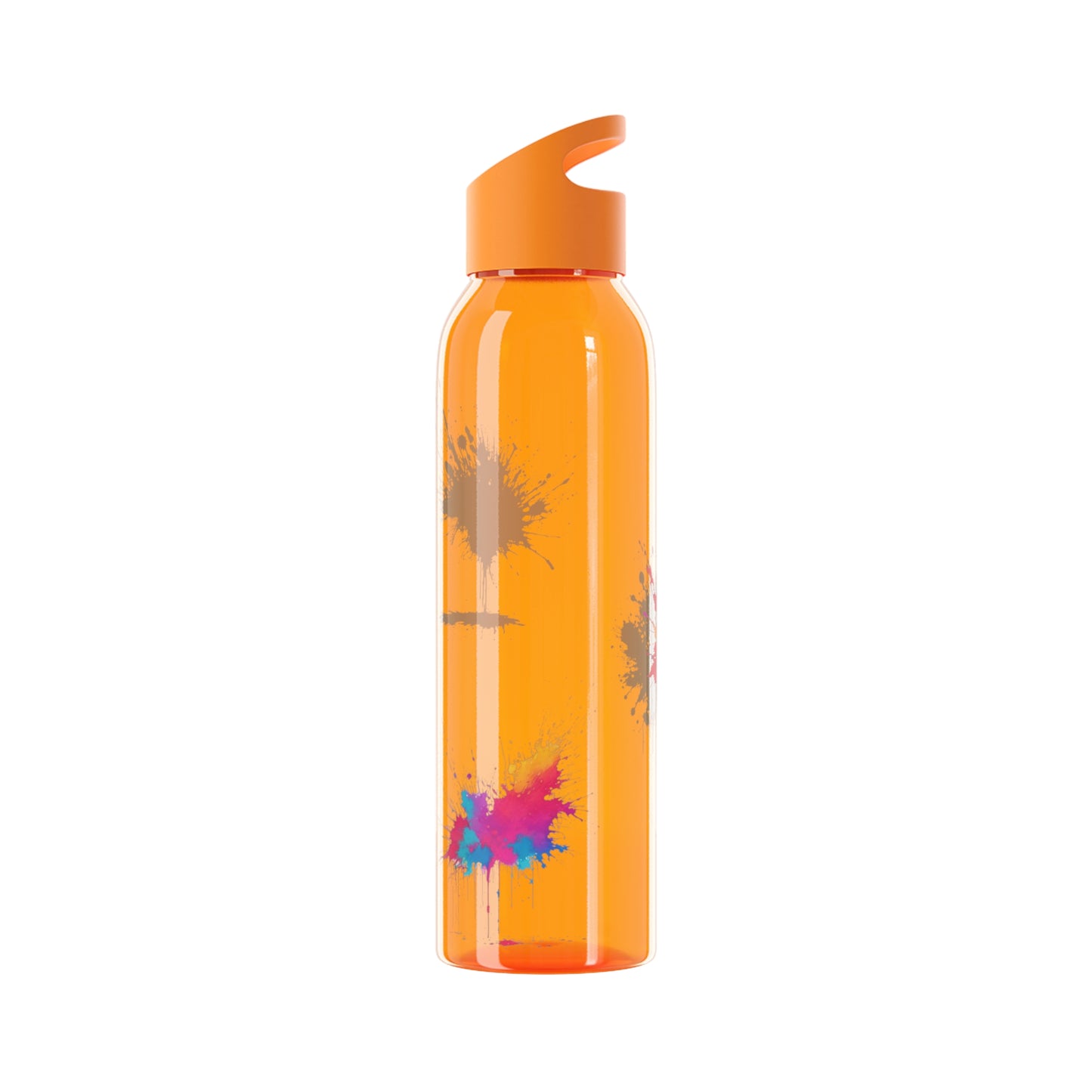 Colourful Paint Splatter - Sky Water Bottle