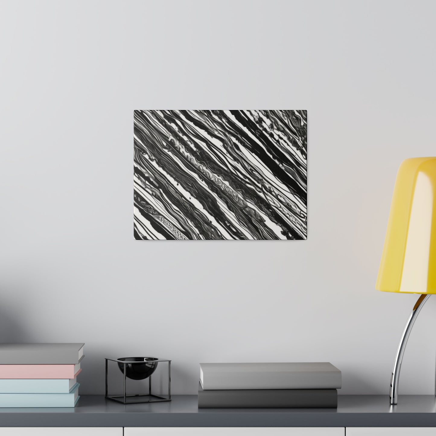 Black and White Line Art - Matte Canvas, Stretched, 0.75"