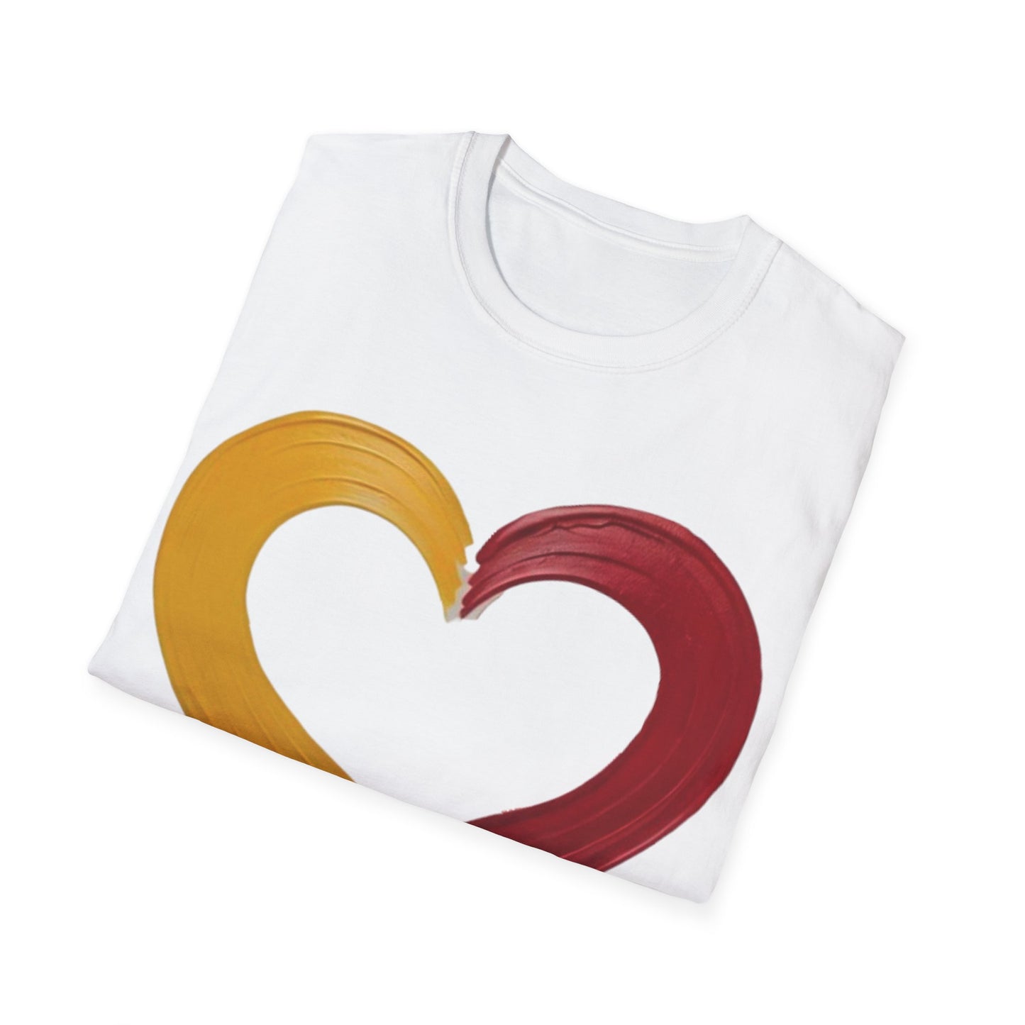 Yellow And Red Paint Love Heart - Unisex T-Shirt