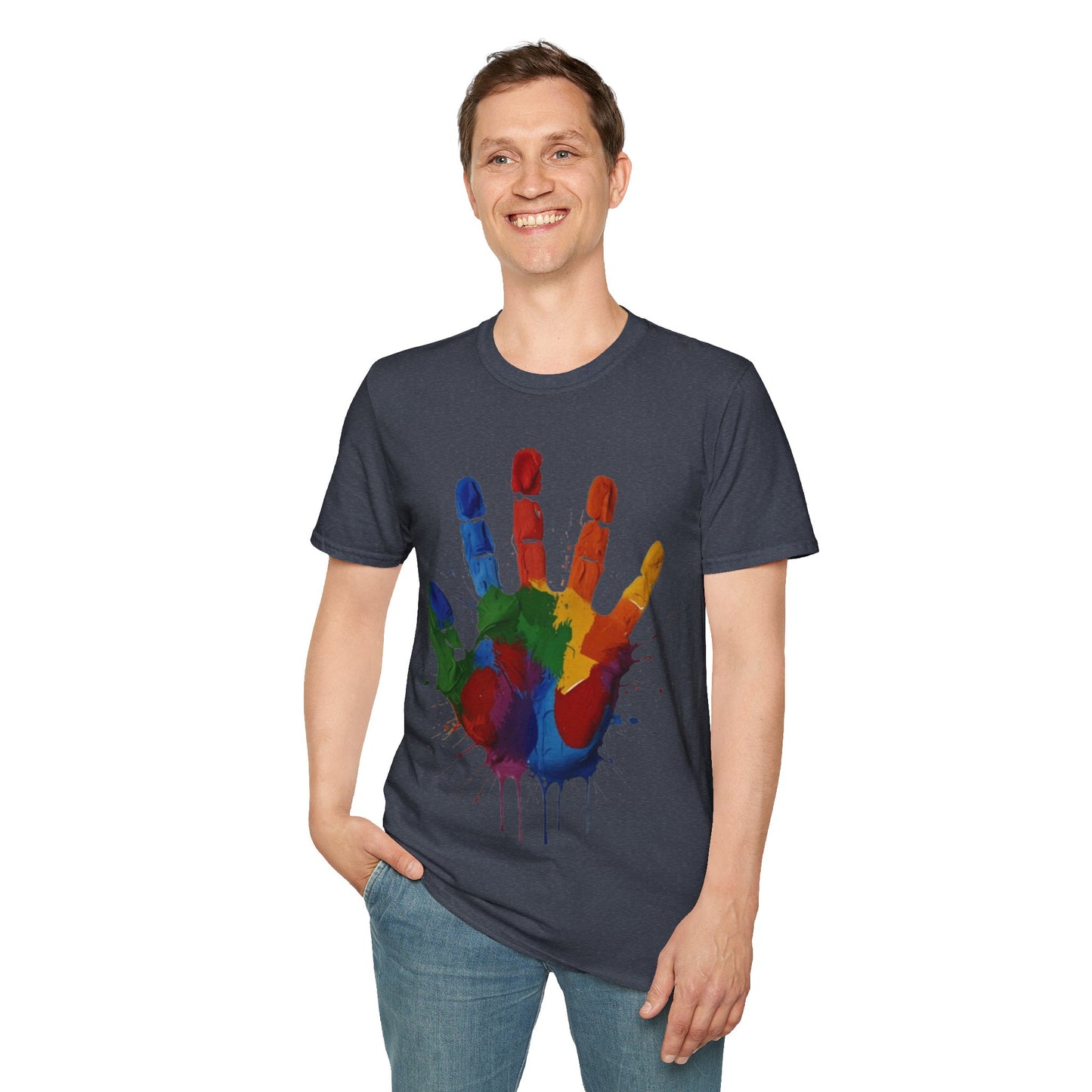 Colourful Messy Fingerprint - Unisex T-Shirt