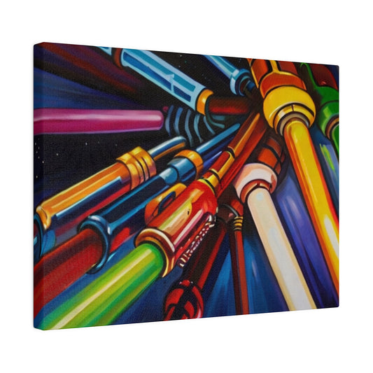 Multicoloured Lightsabres Canvas - Matte Canvas, Stretched, 0.75"