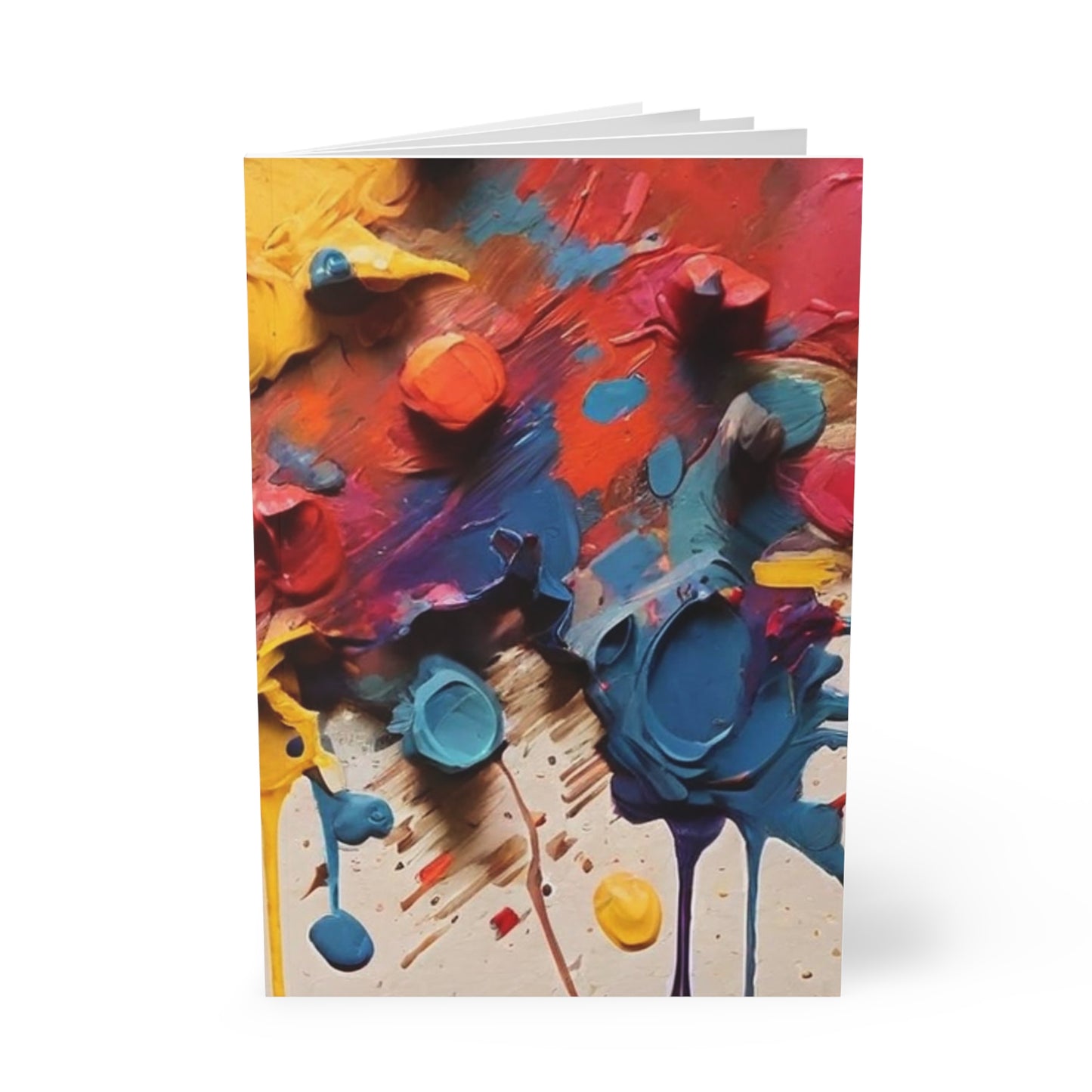 Colourful Splatter Art - Softcover Notebook, A5