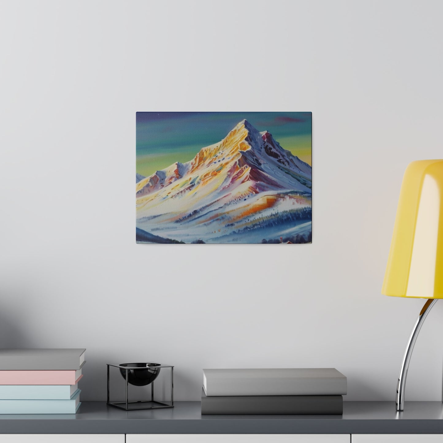 Snowy Covered Mountain - Matte Canvas, Stretched, 0.75"