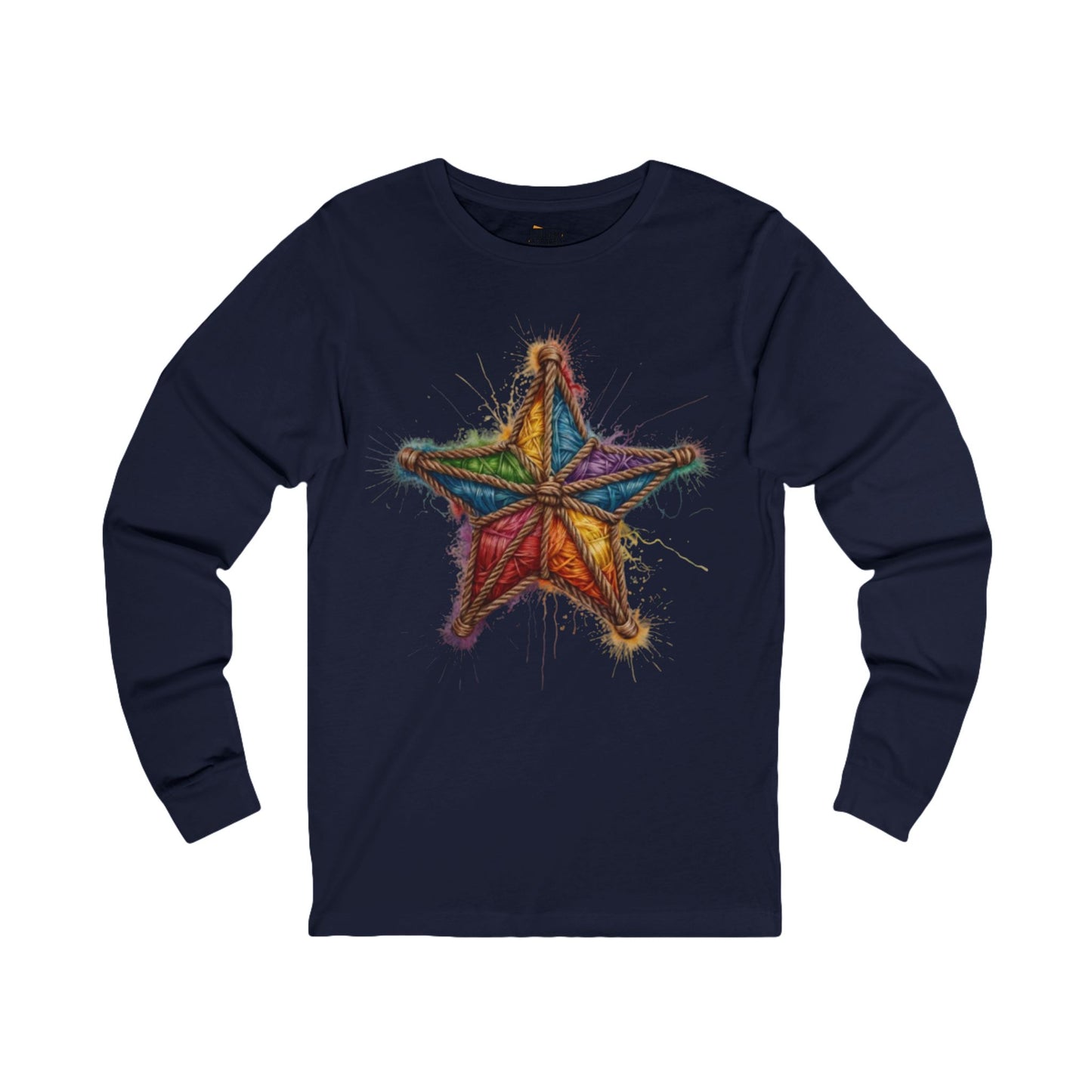 Star Rope Pattern - Unisex Long Sleeve T-Shirt