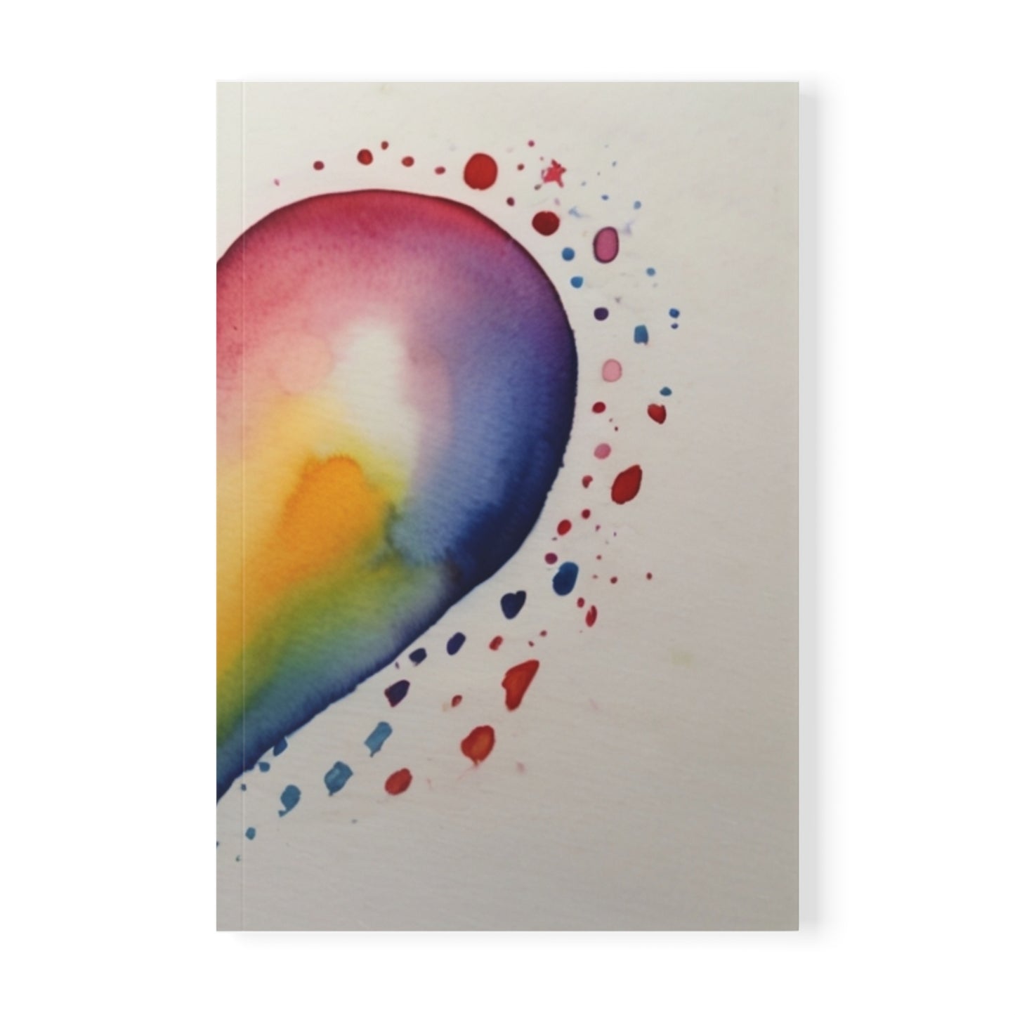 Watercolour Love Heart - Softcover Notebook, A5