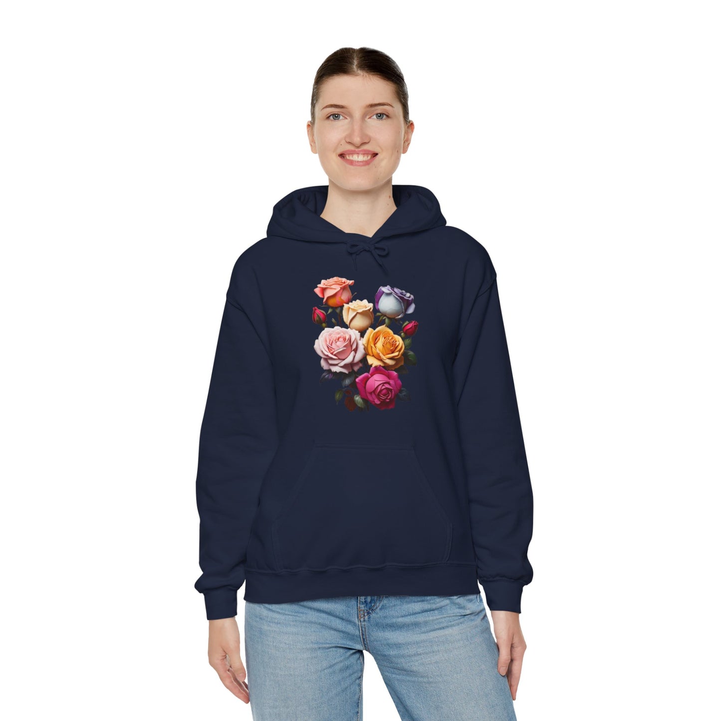 Multicoloured Roses - Unisex Hooded Sweatshirt