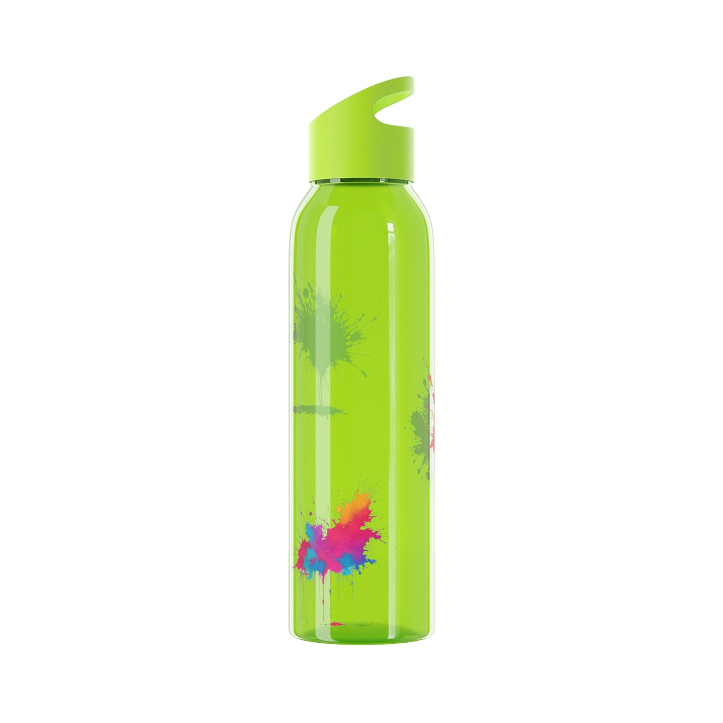 Colourful Paint Splatter - Sky Water Bottle