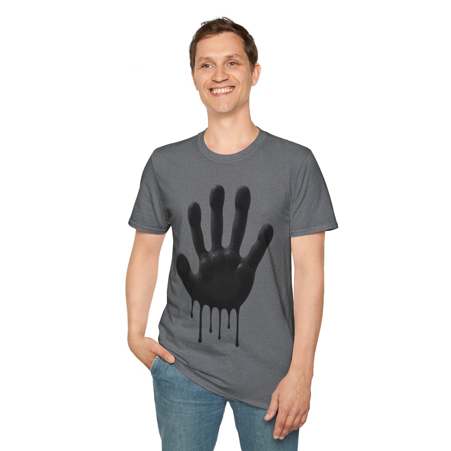 Black Hand Print Art - Unisex T-Shirt