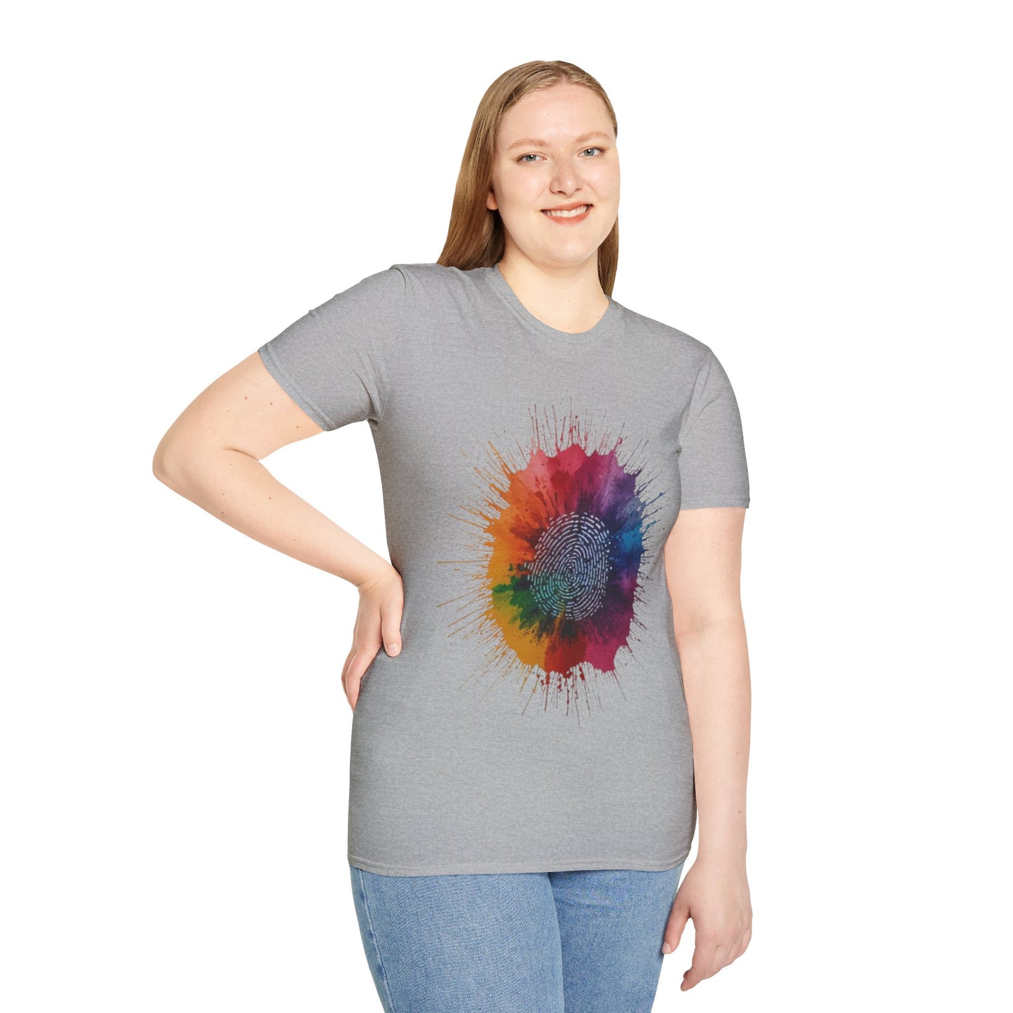 Colourful Messy Fingerprint - Unisex T-Shirt