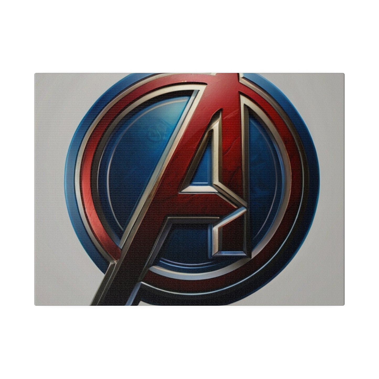 Avengers Logo, Red and Blue - Matte Canvas, Stretched, 0.75"