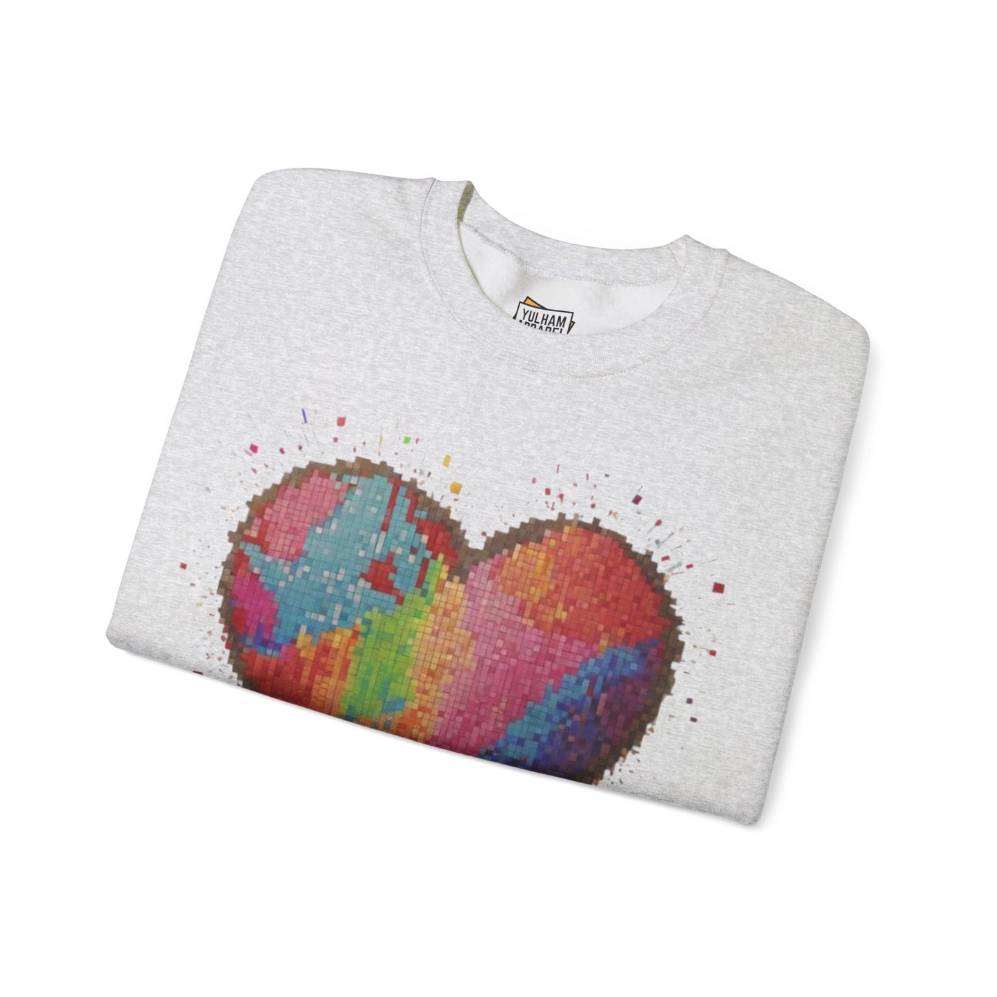 Pixelated Love Heart - Unisex Crewneck Sweatshirt