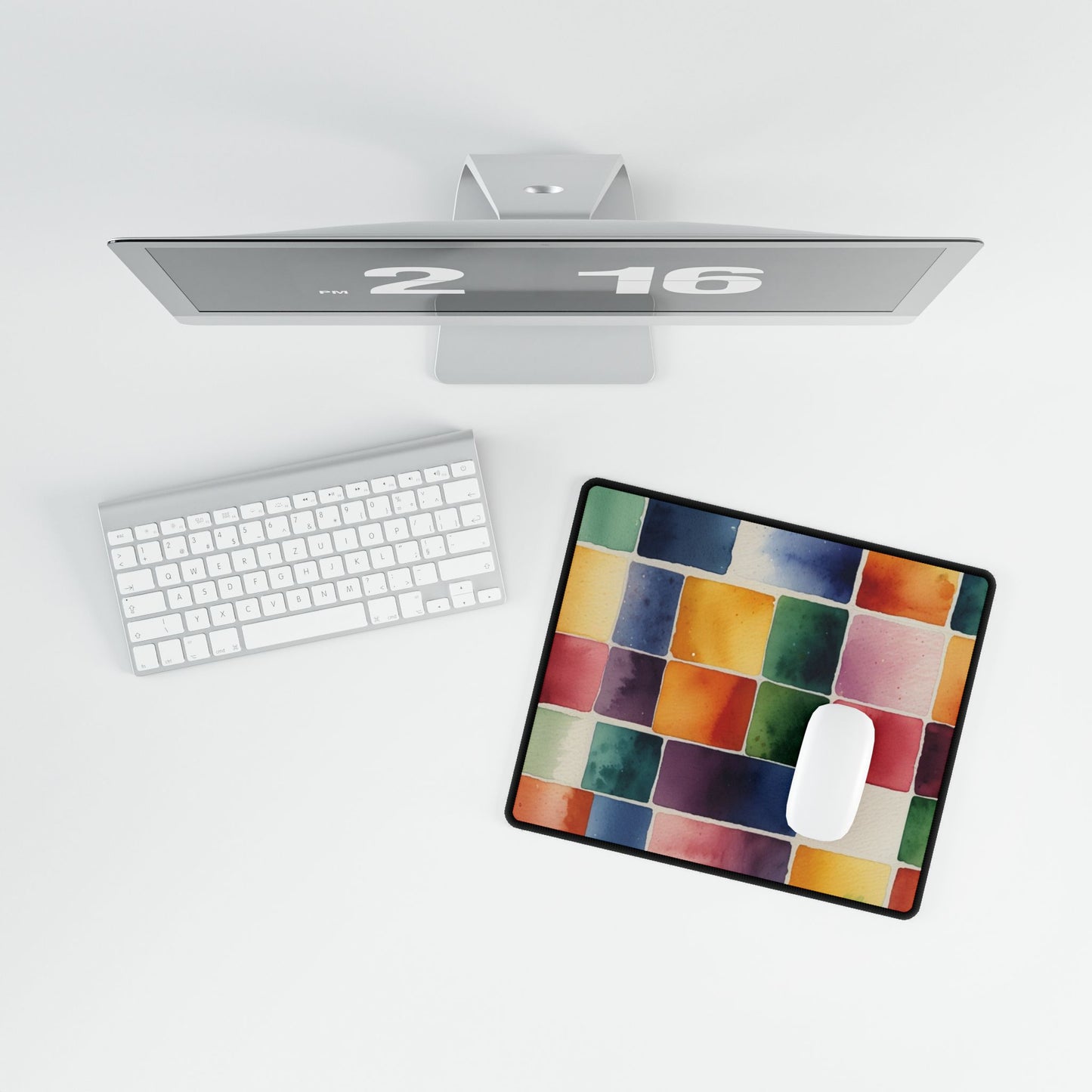 Quadrilateral Watercolour Patterns - Desk Mat