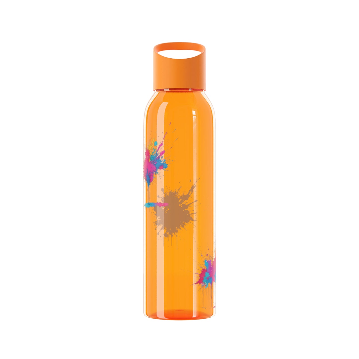 Colourful Paint Splatter - Sky Water Bottle