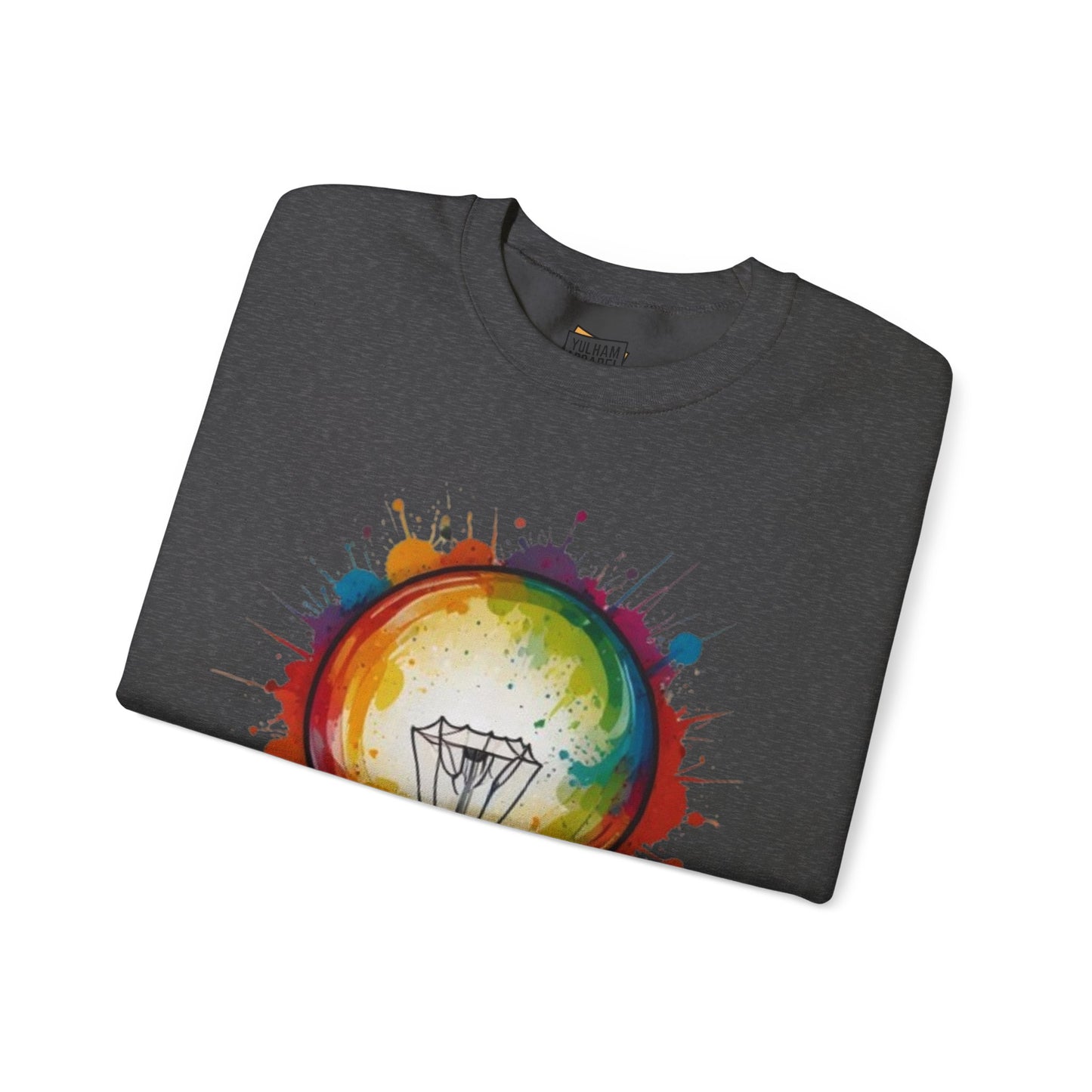 Colourful Lightbulb - Unisex Crewneck Sweatshirt