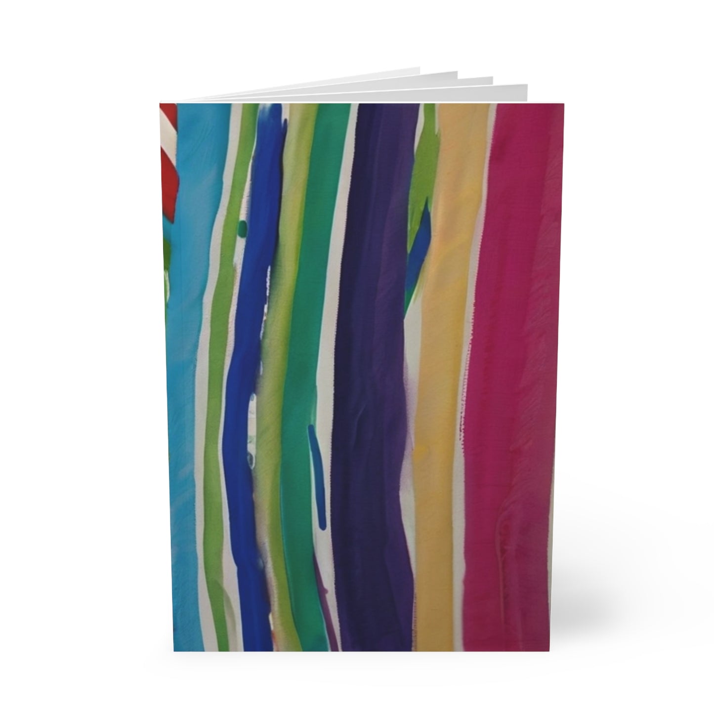 Colourful Paint Lines - Softcover Notebook, A5