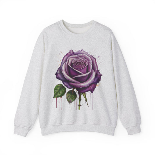 Messy Purple Rose - Unisex Crewneck Sweatshirt