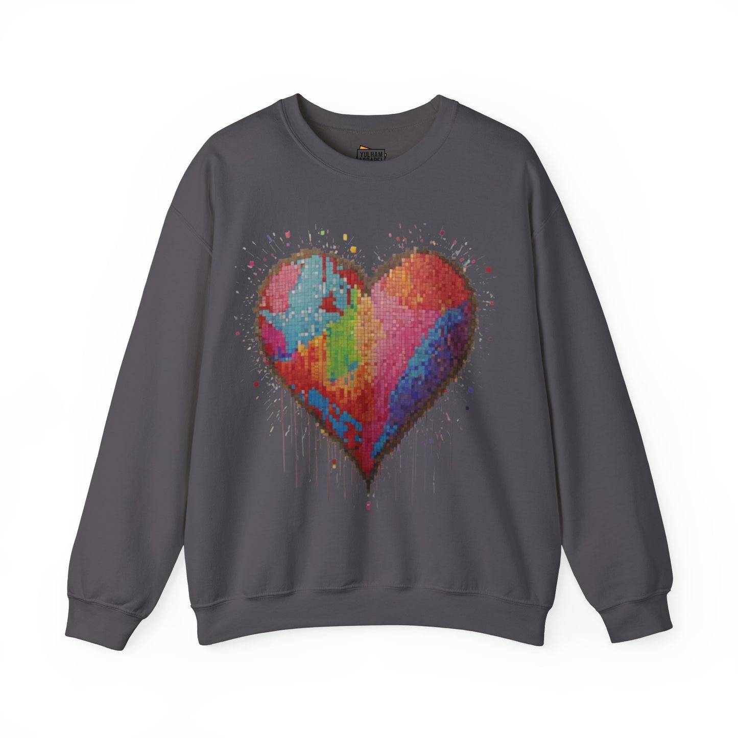 Pixelated Love Heart - Unisex Crewneck Sweatshirt