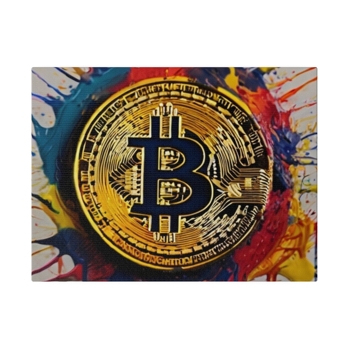 Messy Bitcoin - Matte Canvas, Stretched, 0.75"