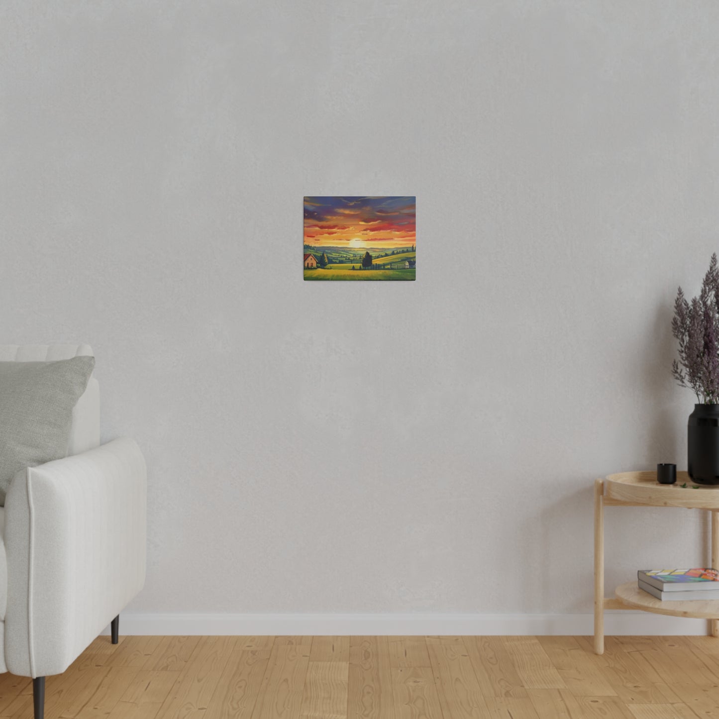 Sunset Over Countryside - Matte Canvas, Stretched, 0.75"
