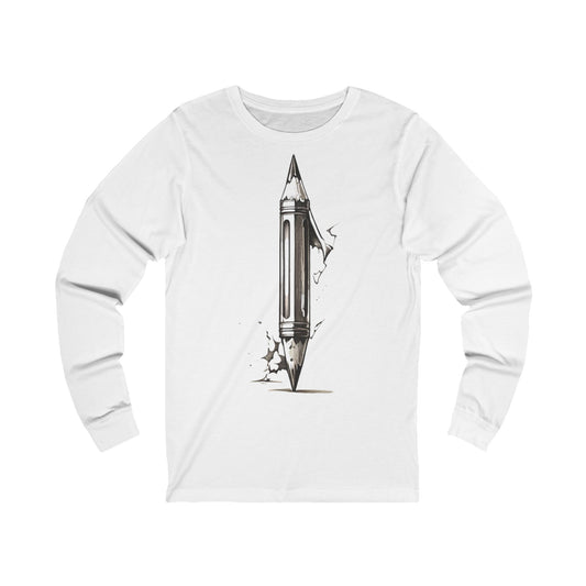 Double Sided Small Pencil - Unisex Long Sleeve T-Shirt