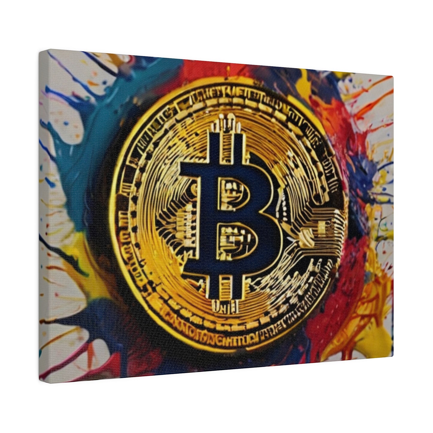 Messy Bitcoin - Matte Canvas, Stretched, 0.75"
