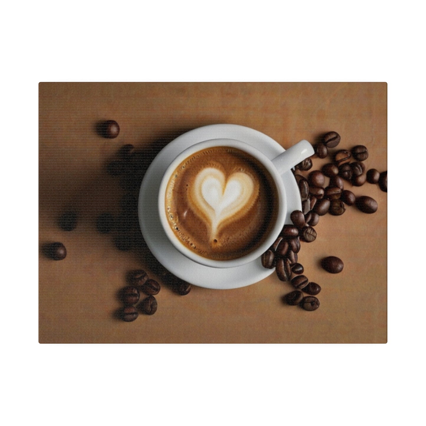 Coffee Mug Love Heart - Matte Canvas, Stretched, 0.75"