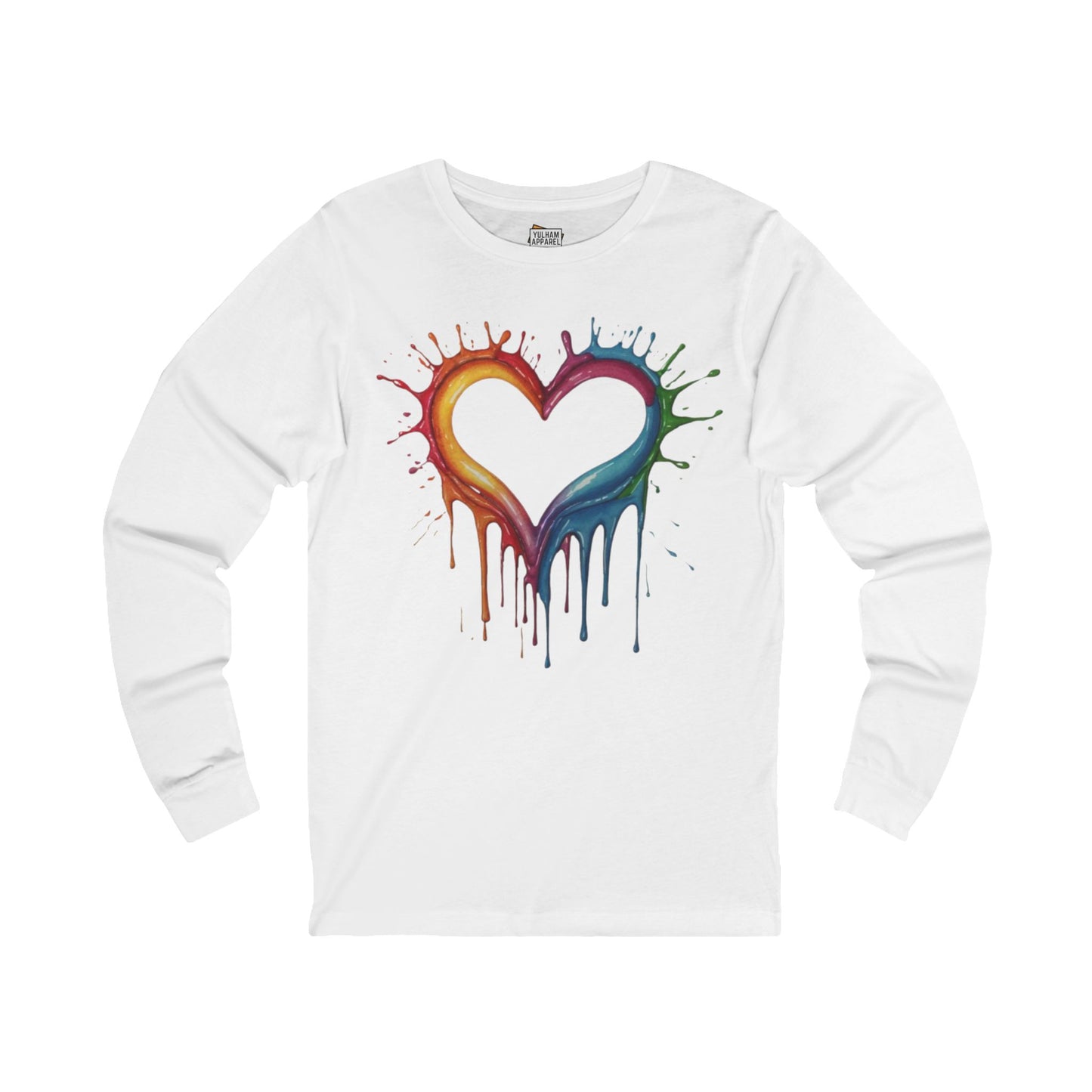 Messy Melting Love Heart - Unisex Long Sleeve T-Shirt