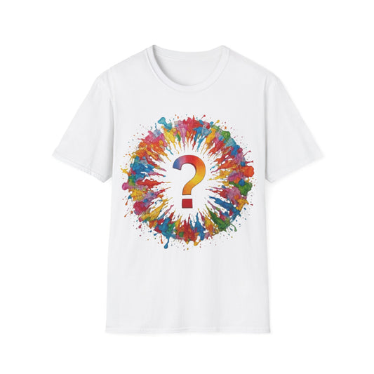 Colourful Messy Question Mark - Unisex T-Shirt