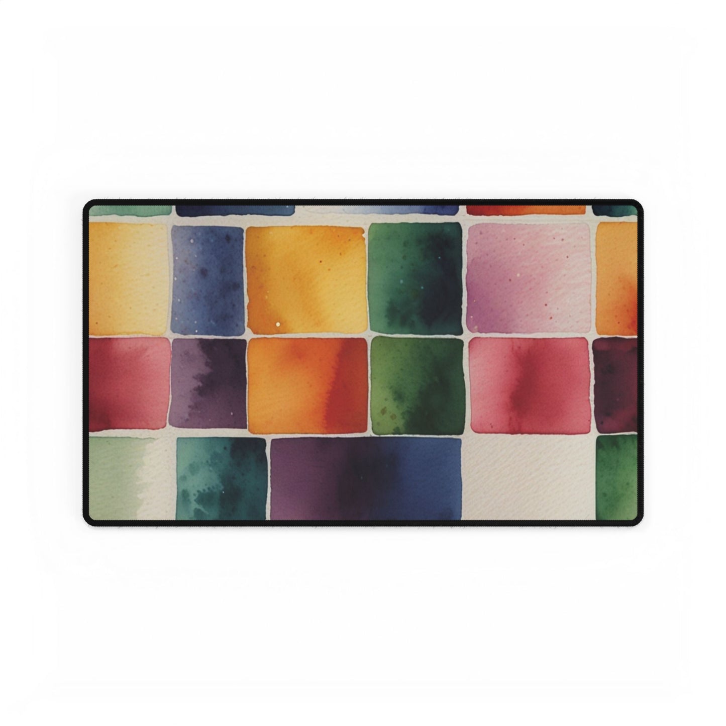 Quadrilateral Watercolour Patterns - Desk Mat