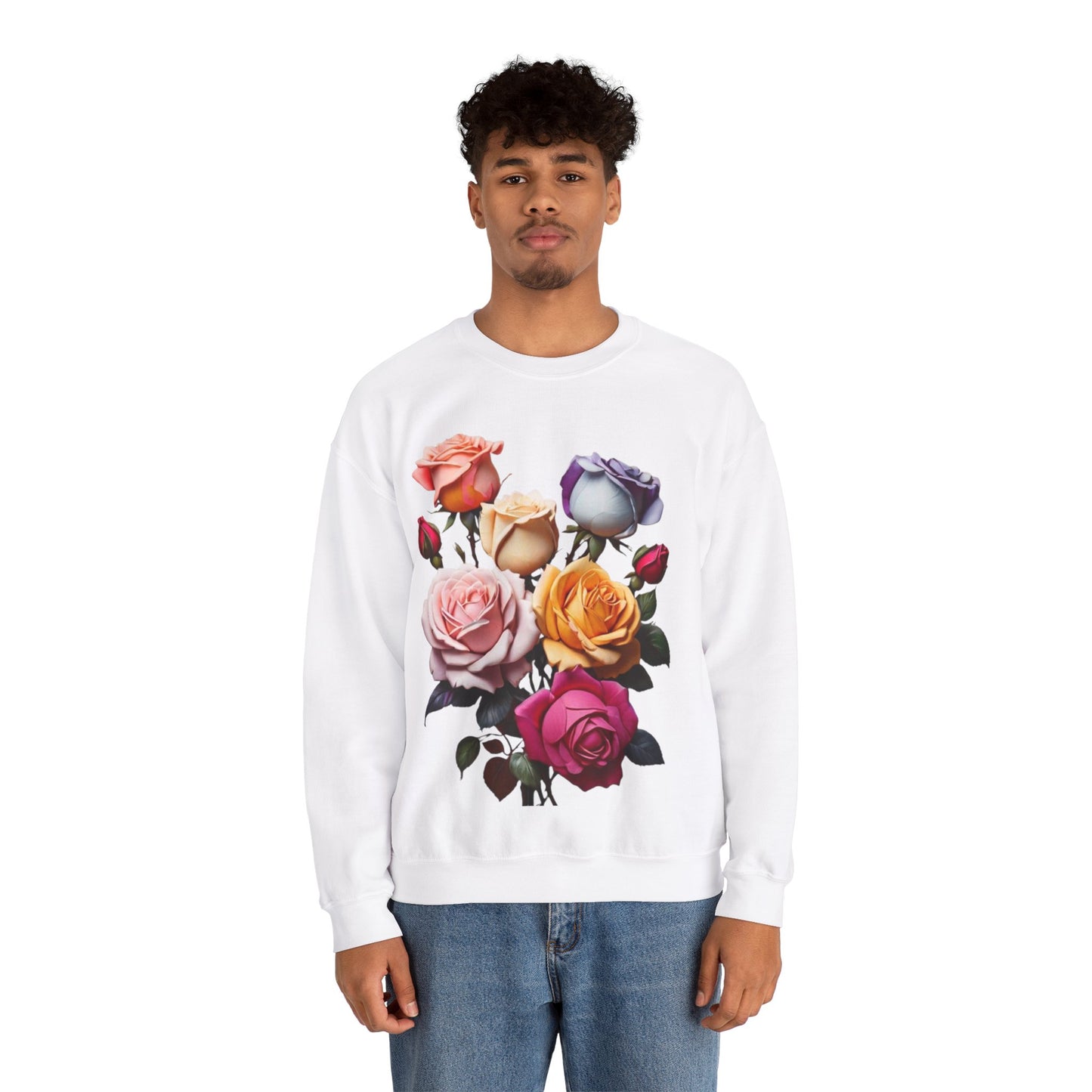 Multicoloured Roses - Unisex Crewneck Sweatshirt