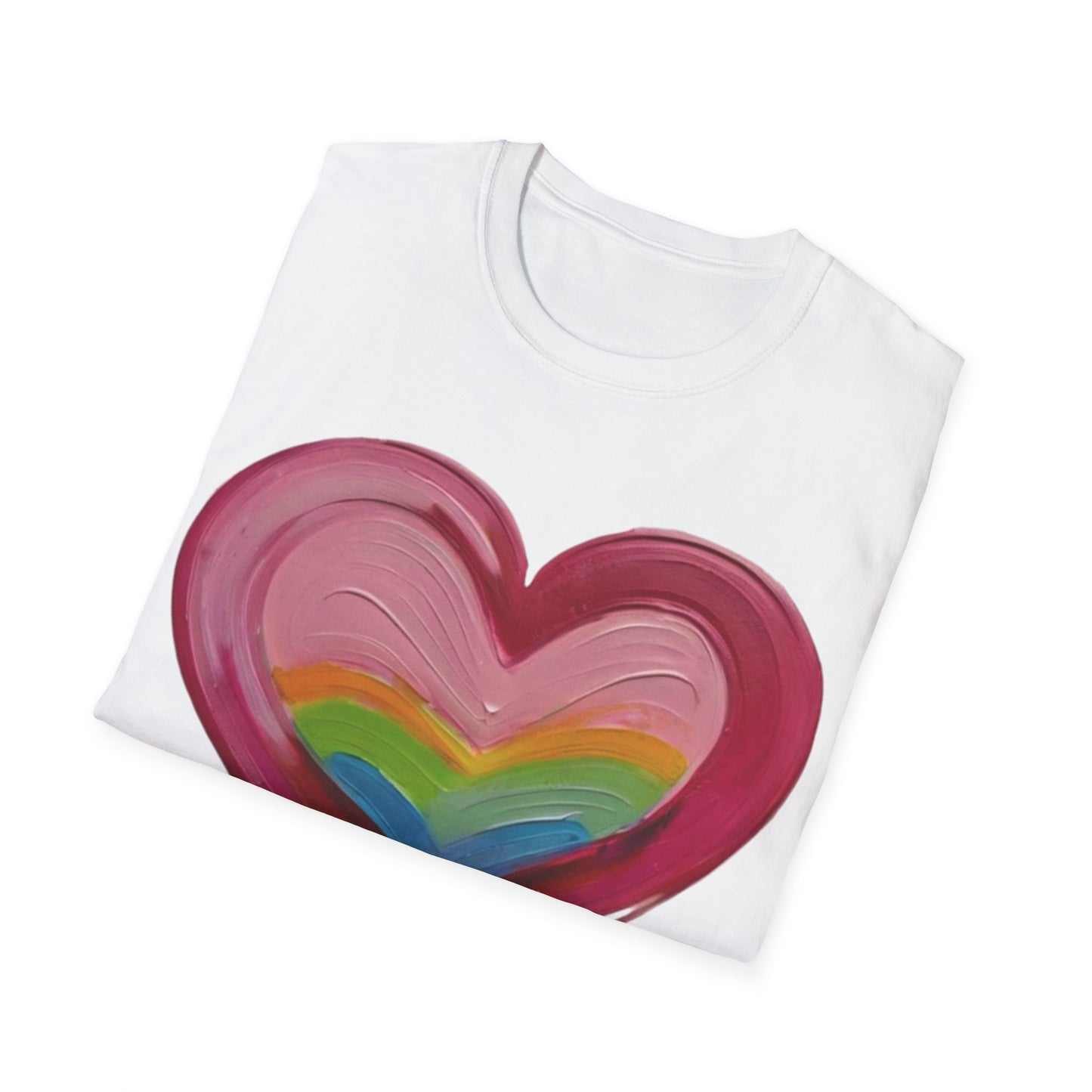 Pink Painted Love Heart - Unisex T-Shirt