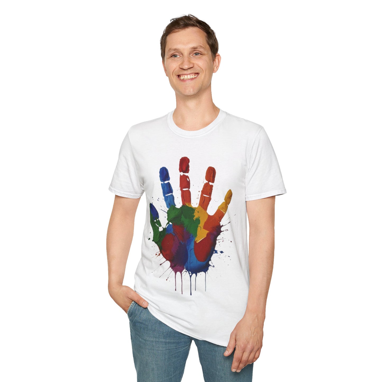 Colourful Messy Fingerprint - Unisex T-Shirt