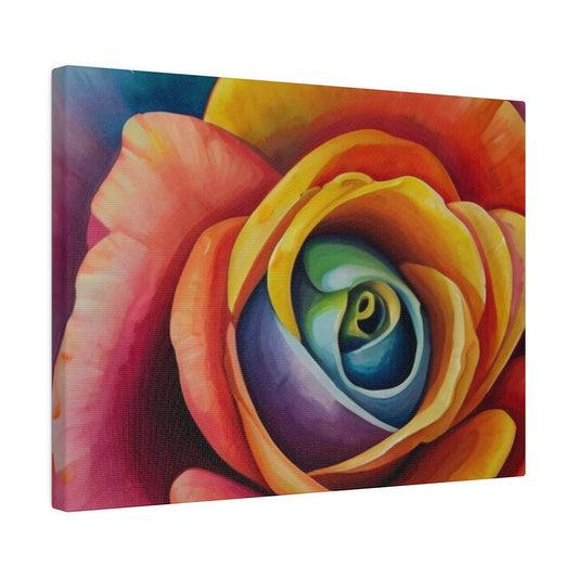 Colourful Painted Rose - Matte Canvas, Stretched, 0.75"