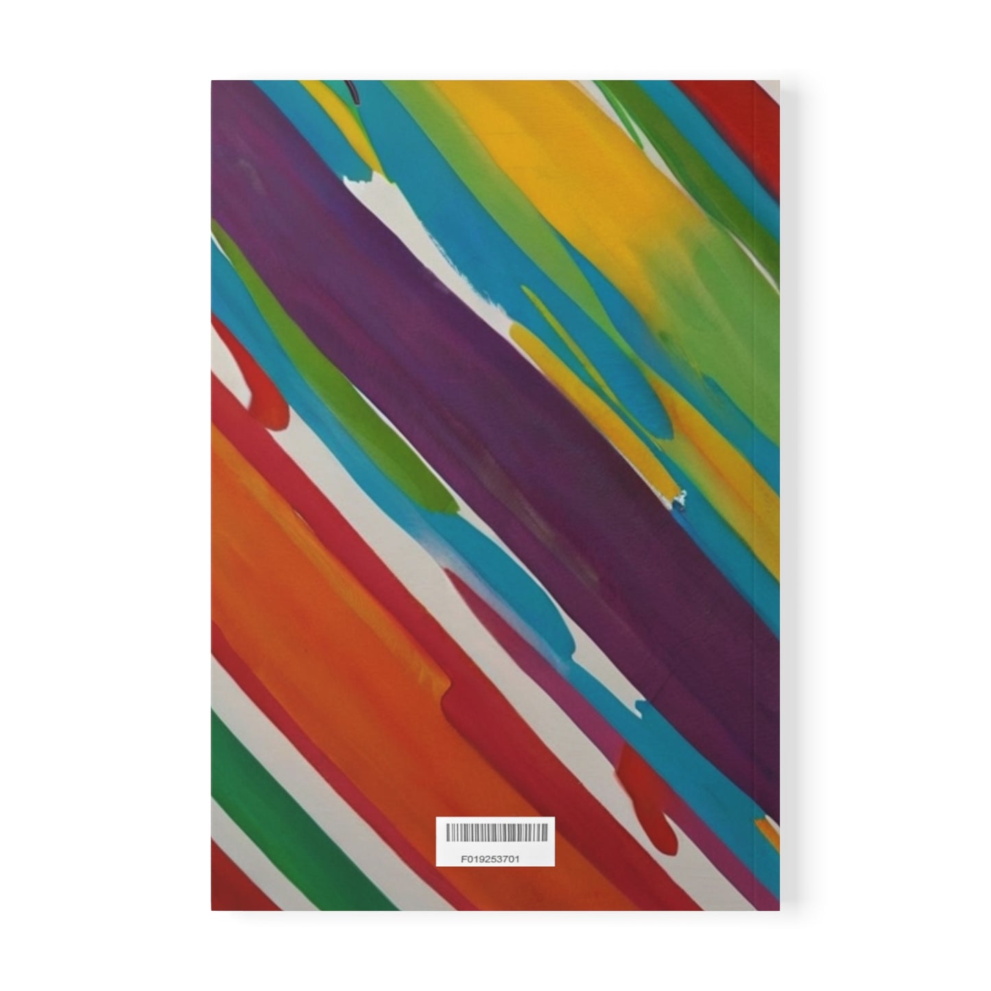 Colourful Paint Lines - Softcover Notebook, A5