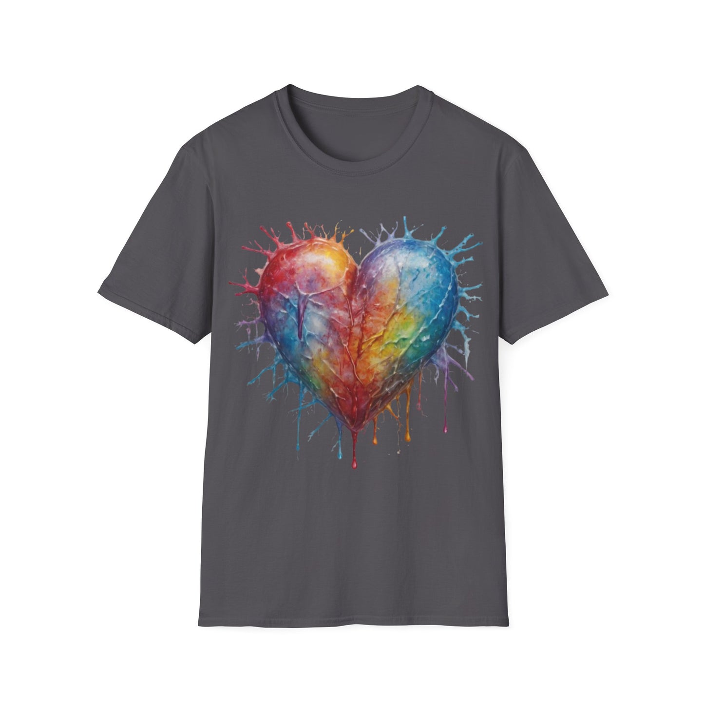 Colourful Messy Frozen Love Heart - Unisex T-Shirt