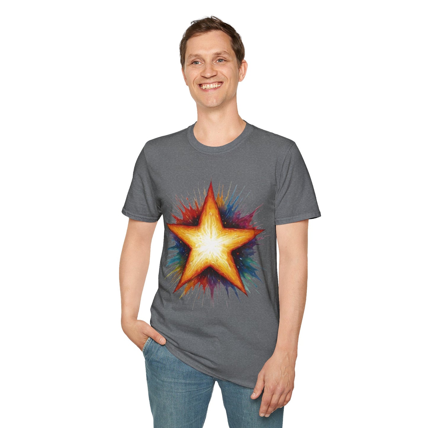 Burning Golden Star - Unisex T-Shirt