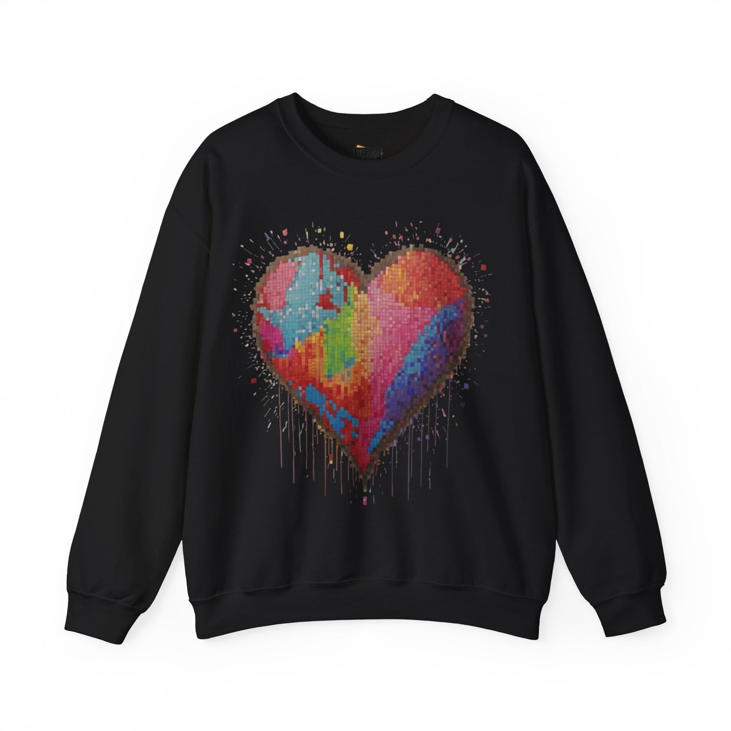 Pixelated Love Heart - Unisex Crewneck Sweatshirt